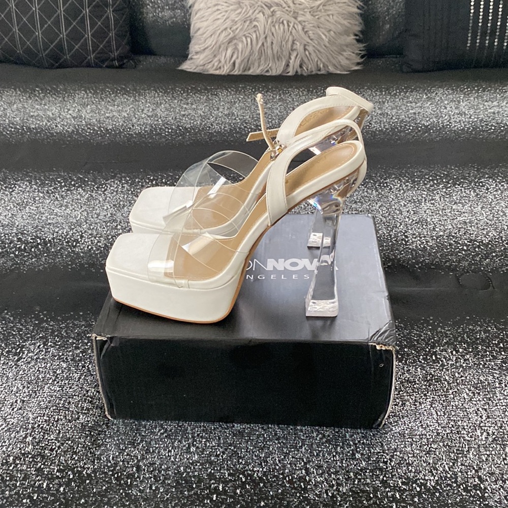 White Platform Heels - Picture 2 of 6